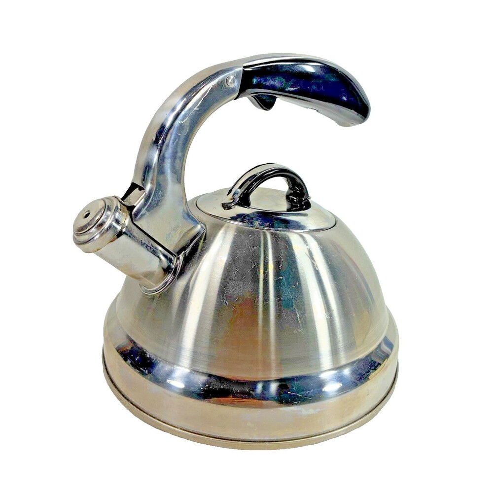 Creative Home Avalon Stainless Steel Whistling 2.7 QT Tea Kettle with Lid